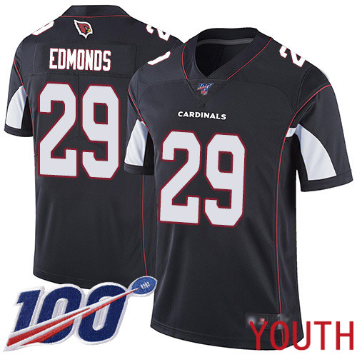 Arizona Cardinals Limited Black Youth Chase Edmonds Alternate Jersey NFL Football #29 100th Season Vapor Untouchable->youth nfl jersey->Youth Jersey